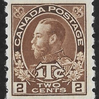 1916 Canada SG.241 2c +1c brown  die I  imperf x perf 8  lm/mint