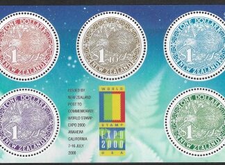 2000 New Zealand MS.2342  EXPO 2000 World Stamp Exhibition Anaheim USA. mini sheet U/M (MNH)