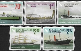 2012 New Zealand SG.3390-4 Great Voyages of New Zealand  set of 5 values U/M  (MNH)