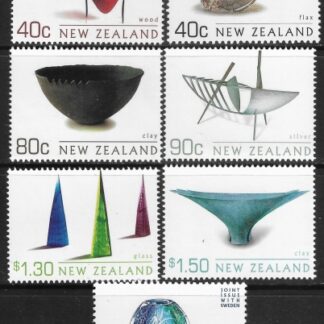 2002 New Zealand SG.2491-7 Artistic Crafts set 7 values U/M (MNH)