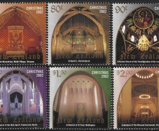 2002  New Zealand SG.2524-9 Christmas  - Church Interiors  set 6 values U/M (MNH)