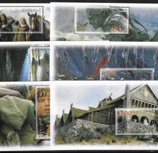 2002 New Zealand SG.2550-5 Lord of The Rings Film Trilogy (2nd issue) set 6 mini sheets U/M (MNH)