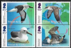2018 Tristan Da Cunha. SG1244-7 Migratory Species set 4 values U/M (MNH)