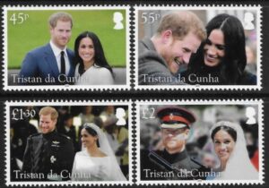 2018 Tristan Da Cunha. SG.1235-8 Royal Wedding set 4 values U/M (MNH)
