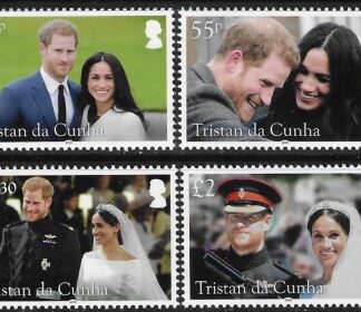 2018  Tristan Da Cunha. SG.1235-8  Royal Wedding set 4 values U/M (MNH)