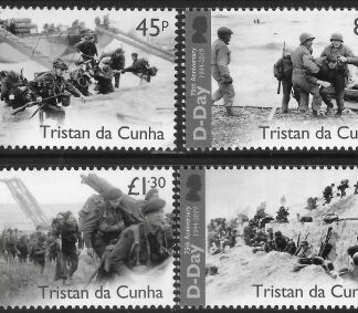 2019  Tristan Da Cunha.  SG.1256-9  75th Anniversary of D-Day set 4 values U/M (MNH)