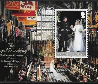 2018  Ascension Island.  MS.1294  Royal Wedding mini sheet U/M (MNH)