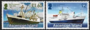 2018 Ascension Island. SG.1295-6 RMS St. Helena. set 2 values U/M (MNH)