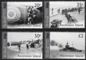 2019 Ascension Island. SG.1301-4 75th anniversary D-Day set 4 values U/M (MNH)