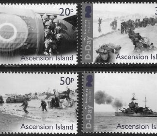2019  Ascension Island. SG.1301-4 75th anniversary D-Day  set 4 values U/M (MNH)