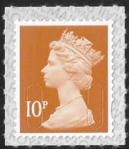 U2923 10p dull orange M19L SBP L/s Walsall (ISP) U/M (MNH)