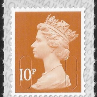 U2923  10p dull orange M19L  SBP L/s Walsall (ISP) U/M (MNH)