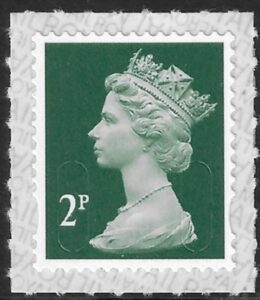 U2921  2p deep green 2B  M19L SBP s/L  Walsall/ISP U/M (MNH)