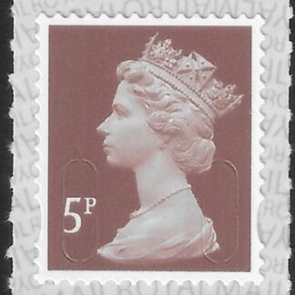 U2922  5p 2B  dull red-brown  M19L  SBP L/s Walsall/ISP  U/M (MNH)