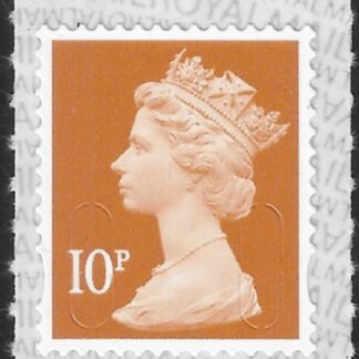 U2923  10p dull orange M19L  SBP s/L Walsall (ISP) U/M (MNH)