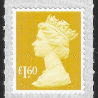 U2949 £1.60  2B yellow M19L  SBP L/s  Walsall (ISP) U/M (MNH)