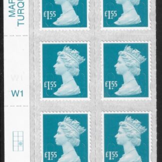U2947  £1.55 blue-green  2B  M18L Cyld. W1    grid position  R3 C2  SBP T3  s/L Walsall/ISP  U/M (MNH)