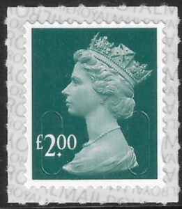 U2955 £2.00 deep blue green 2B M19L SBP L/s Walsall U/M (MNH)
