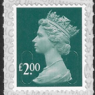 U2955  £2.00 deep blue green 2B  M19L  SBP L/s  Walsall U/M (MNH)