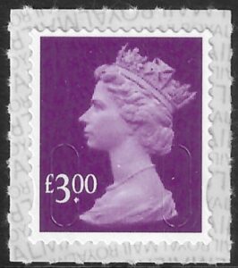 U2966 £3.00 mauve 2B M19L SBP s/L Walsall U/M (MNH)