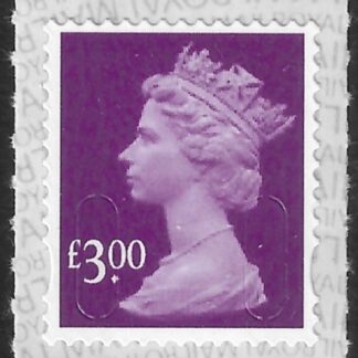 U2966  £3.00 mauve 2B   M19L  SBP s/L  Walsall U/M (MNH)