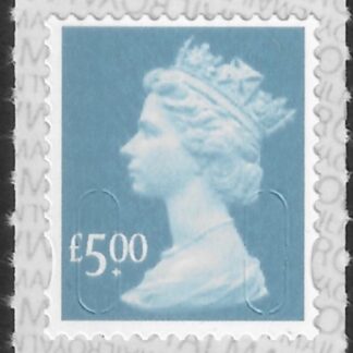 U2974  £5.00 Azure  2B   M19L  SBP s/L  Walsall U/M (MNH)