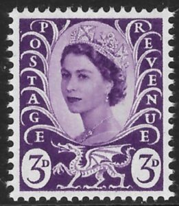 W1 3d deep lilac wmk. crowns   Harrison U/M (MNH)