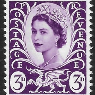 W1p  3d  2B deep lilac  wmk crowns. Harrison U/M (MNH