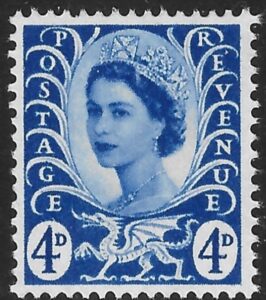 W2  4d ultramarine wmk. crowns Harrison U/M (MNH)