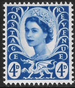 W2p  4d  2B ultramarine  wmk. crowns Harrison U/M (MNH)