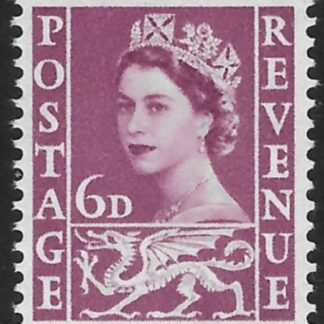 W3  6d deep claret wmk. crowns Harrison  U/M (MNH)
