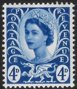 W8  4d 2B ultramarine  no wmk.  Harrison U/M (MNH)