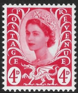 W10  4d CB vermilion  no wmk. Harrison U/M (MNH)