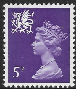 W19  5p 2B reddish violet  Harrison U/M (MNH)