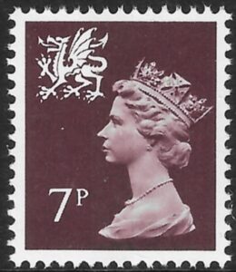 W23  7p CB  purple brown  Harrison  U/M (MNH)