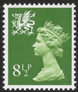 W26  8½p  2B yellow green  Harrison U/M (MNH)