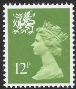 W32  12p phos. yellow green. Harrison  U/M (MNH)