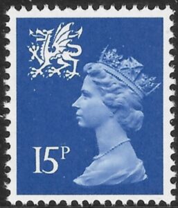 W34  15p  phos.  ultramarine  Harrison  U/M (MNH)