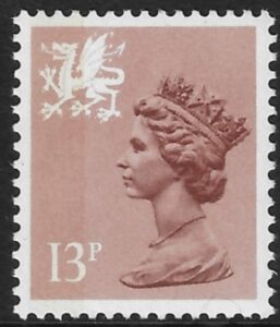 W38  13p  SB  pale chestnut  Type 1  Questa  U/M (MNH)