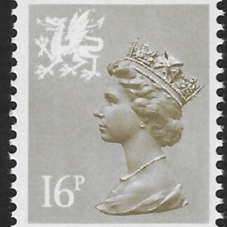 W43a  16p  phos drab  Type 1  perf 15 x 14  Questa  U/M (MNH)