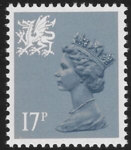 W44a 17p phos. grey blue Type 2 Questa U/M (MNH)
