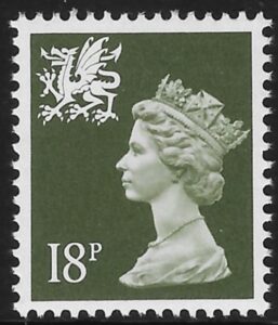 W47   18p  phos. deep olive grey  Questa  U/M (MNH)