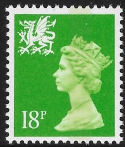 W48 18p CB bright green Questa U/M (MNH)