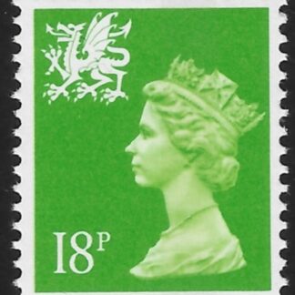 W48b  18p CB bright green perf 14  Questa U/M (MNH)