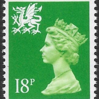 W49b   18p  LB  bright green  ex DX15 Questa   U/M (MNH)