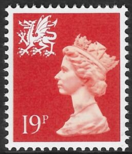 W50 19p phos. bright orange red Questa U/M (MNH)