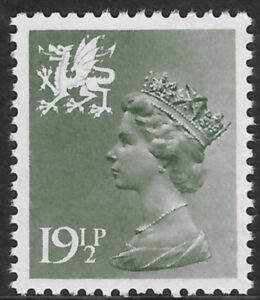 W51 19½p phos. olive grey Type 1 Questa U/M (MNH)
