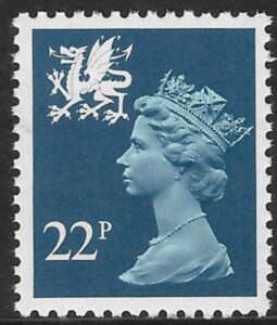 W54 22p phos. blue Questa U/M (MNH)