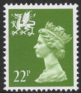 W55  22p phos.  yellow-green  Type 1  Questa  U/M (MNH)