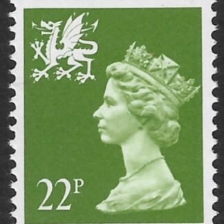 W55  22p phos.  yellow-green  Type 1  Questa  U/M (MNH)